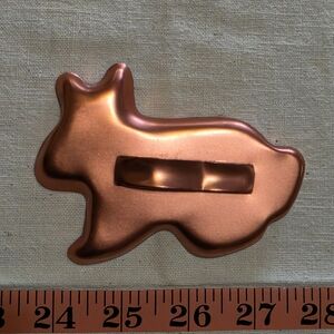 Copper Bunny Cookie Cutter - Festive Metal Baking Cutter
